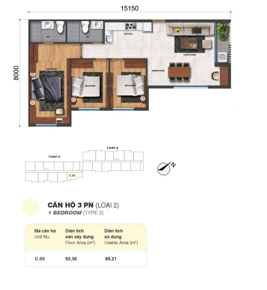 Thiết kế căn hộ Jamila Khang Điền