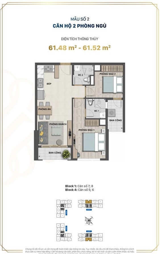 Bán Căn Hộ 2PN Victoria Village 62m2 - Giá Tốt